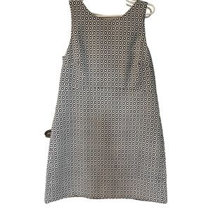 Size 10, J Crew black and white smock dress, small opening in back